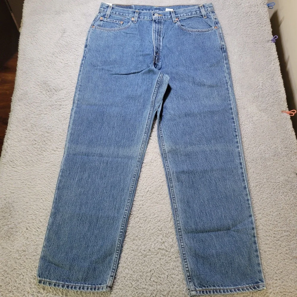 Vintage Levis 550 Baggy Jeans Mens 38x30 Blue Denim Relaxed Fit Skater‎ Y2K 90s